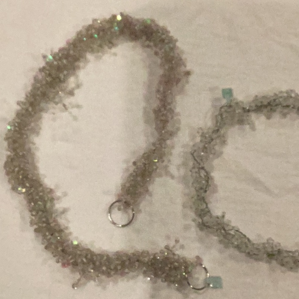 Sparkling Beaded Garland and Candle Ring/Wreath